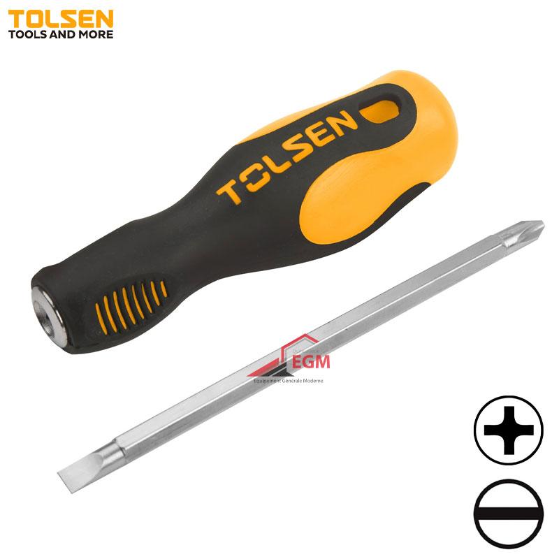 TOURNEVIS 2 EN 1 CR-V CHANGABLE FR/AM TOLSEN