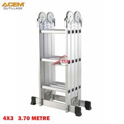 ECHELLE 4X3 MULTIFONCTION 6 POSITION EN ALUMINUM 3.70 METRE ACEM - Image 1