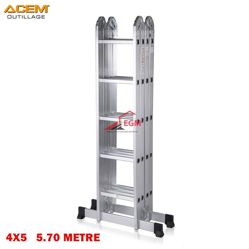 ECHELLE 4X5 MULTIFONCTION 6 POSITION EN ALUMINUM 5.70 METRE ACEM