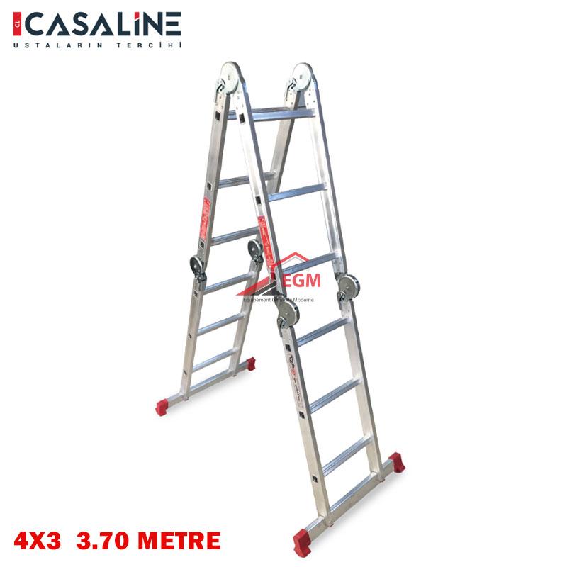 ECHELLE 4X3 MULTIFONCTION 6 POSITION EN ALUMINUM 3.70 METRE CASALINE