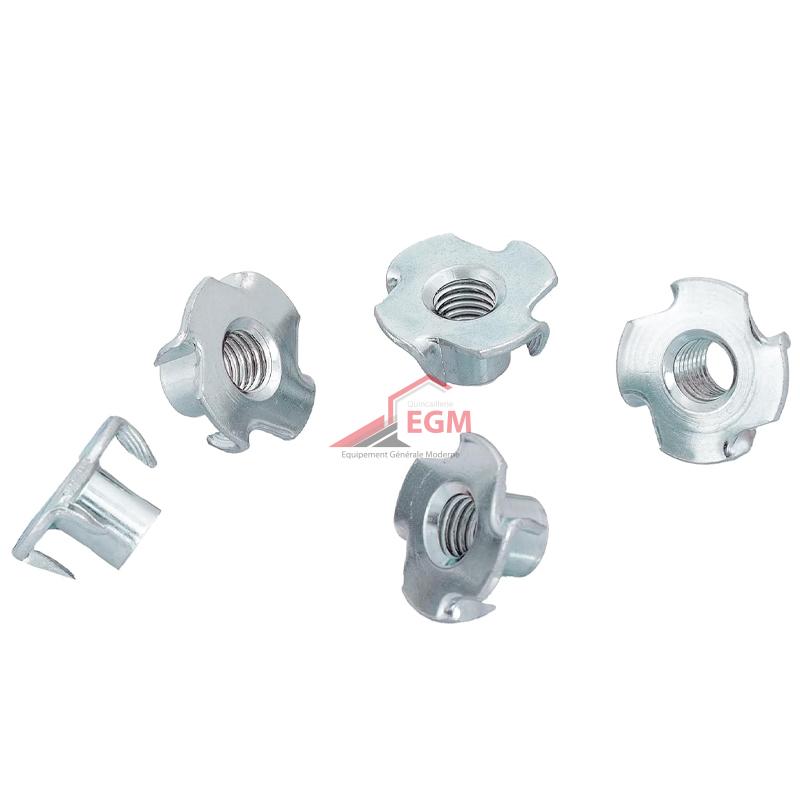 ECROU A GRIFFE EN ACIER ZINGUE"S.8" DIN 1624 ( PACK DE 100 PCS )