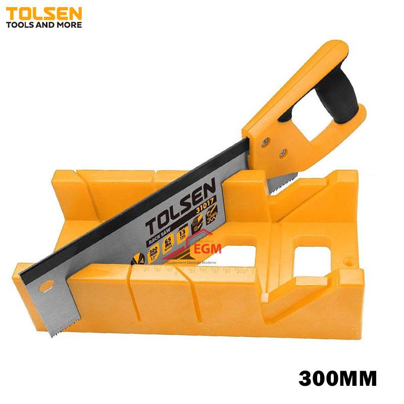 SCIE A DOS AVEC GUIDE DE SCIAGE EN PLASTIQUE 300MM TOLSEN