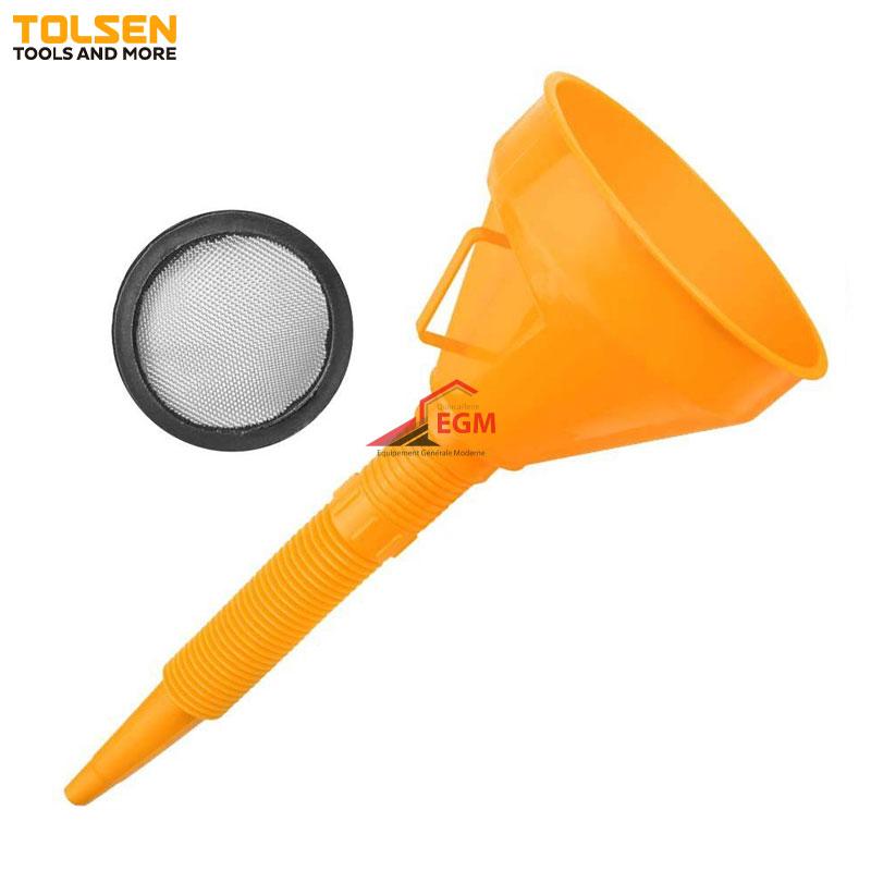 ENTONNOIRE PLASTIQUE AVEC FILTRE 145MM TOLSEN