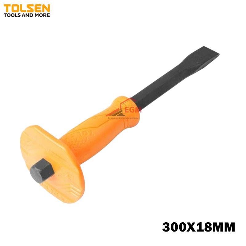 BURIN PLAT 300X18MM AVEC PROTEGE TOLSEN