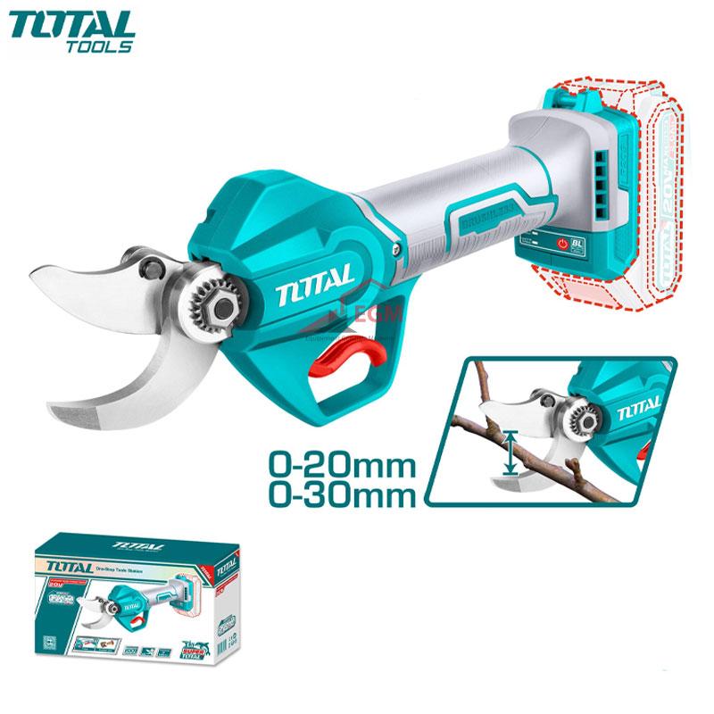 SECATEUR JARDIN CHARGABLE 20V SANS CHARGEUR ET BATTERIE TOTAL