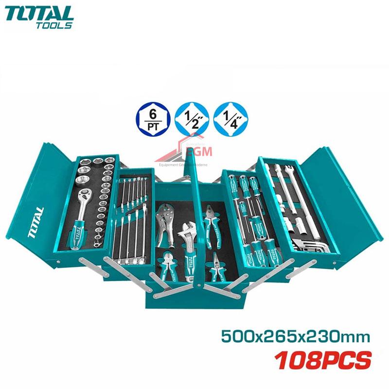 BOITE A OUTIL COMPLET POUR MECANICIEN 108PCS TOTAL