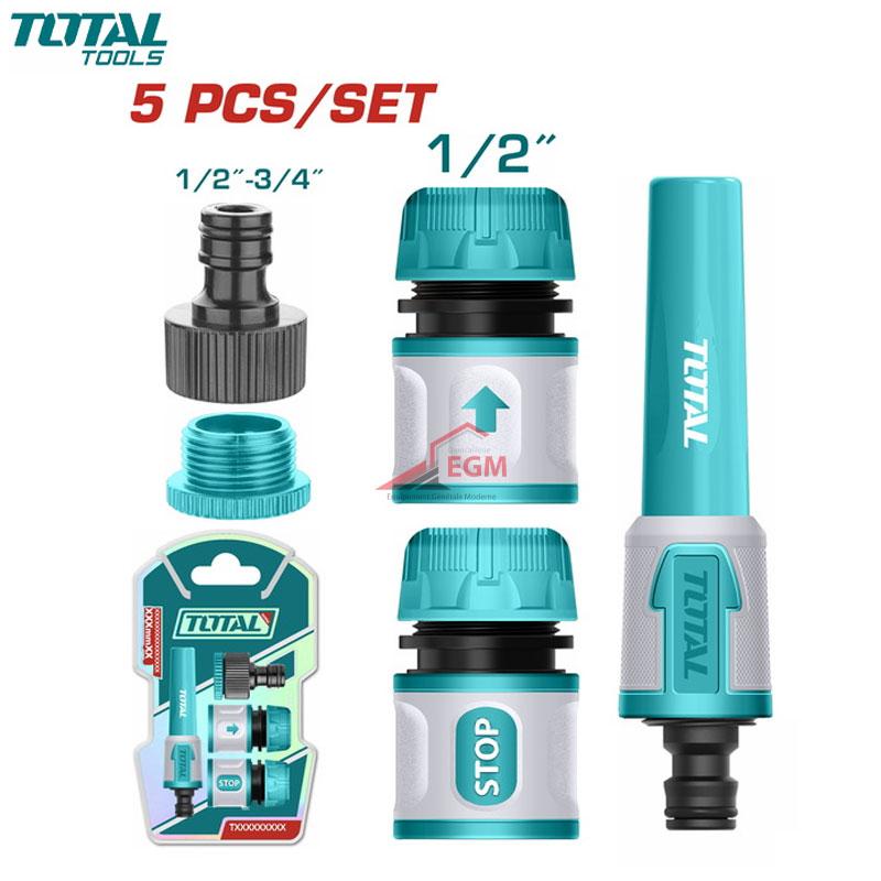 KIT JET D'EAU REGLABLE ET RACCORD 4 PCS TOTAL