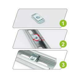 ECROU RECTANGULAIRE EN ACIER ZINGUE BLANC ( PACK DE 100 PCS ) - Image 2