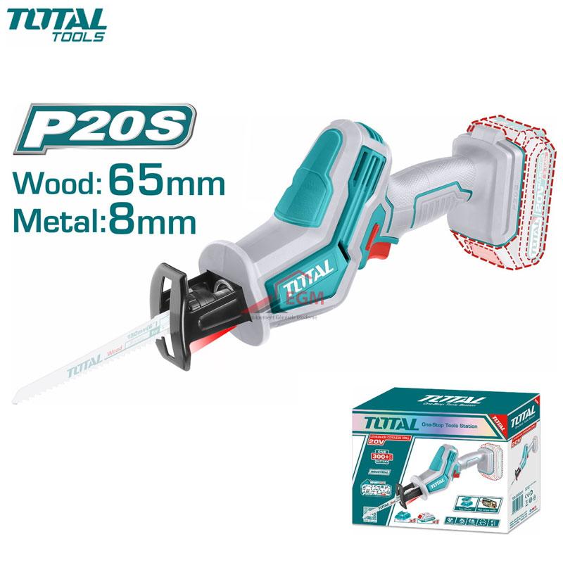 SCIE A SABRE MINI CHARGABLE 20V SANS CHARGEUR ET BATTERIE TOTAL