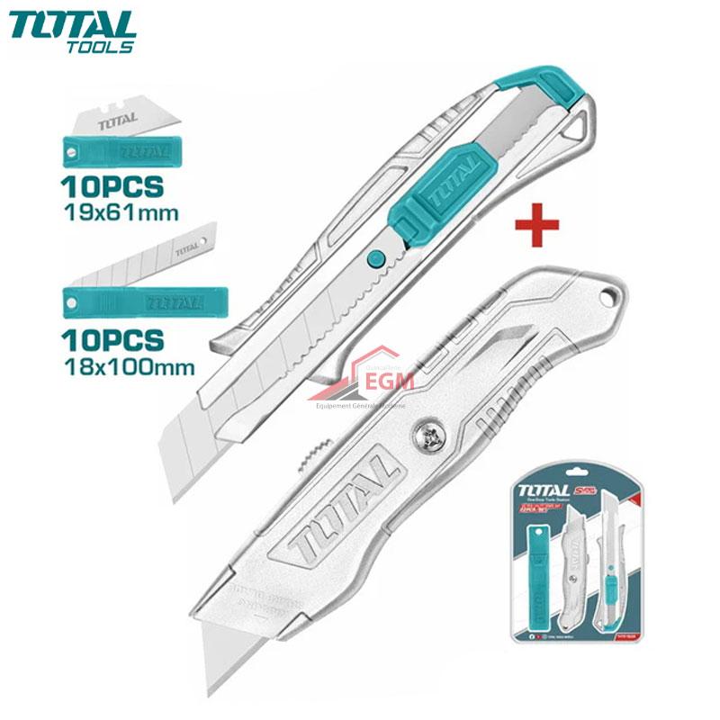 COUPE MOQUETTE EN METAL 18MM & 61MM AVEC 20 LAMES 2PCS TOTAL