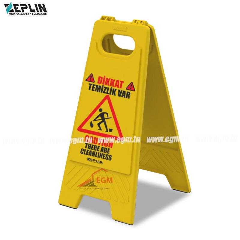 PANNEAU AVERTISSEMENT WET FLOOR EN PPC ZT5002 ZEPLIN