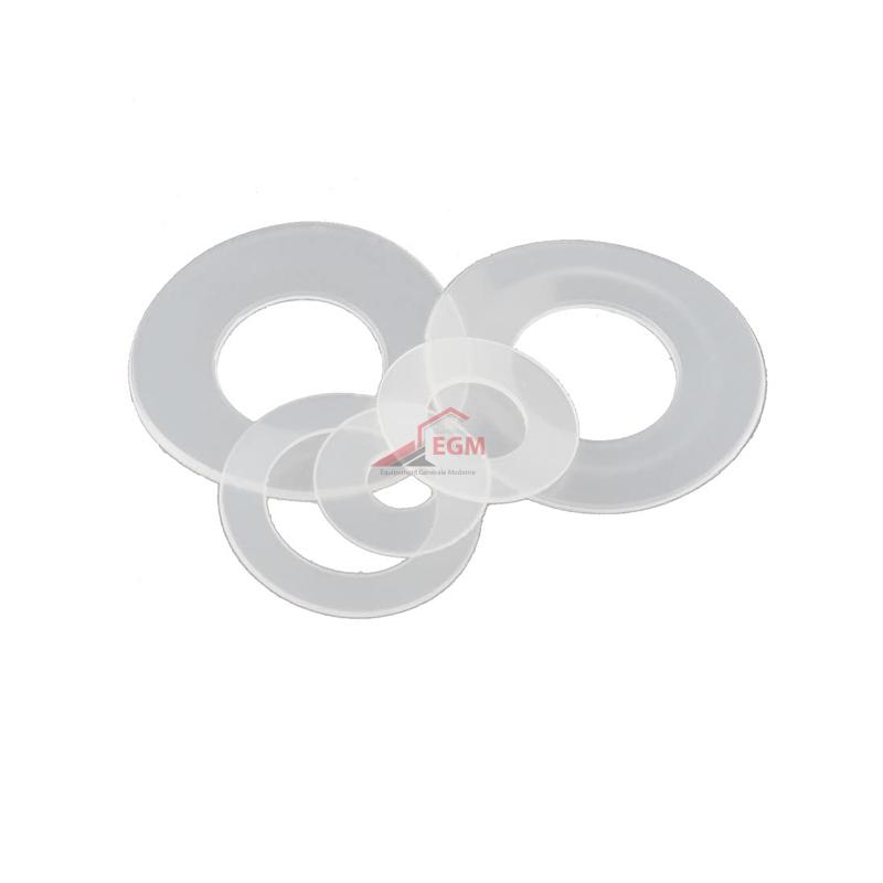 RONDELLE PLAT EN PLASTIQUE SOUPLE TRANSPARENT ( PACK DE 100 PCS )