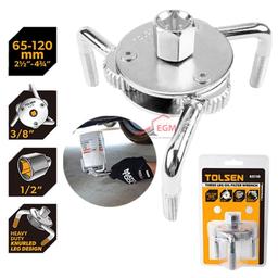 CLE A FILTRE A HUILE AUTO SERRANT A 3 PATTES 65-120MM TOLSEN - Image 2