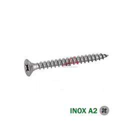 VIS A BOIS AGGLOMERE TETE FRAISE POZIDRIV INOX A2 ( PACK DE100 PCS ) - Image 1