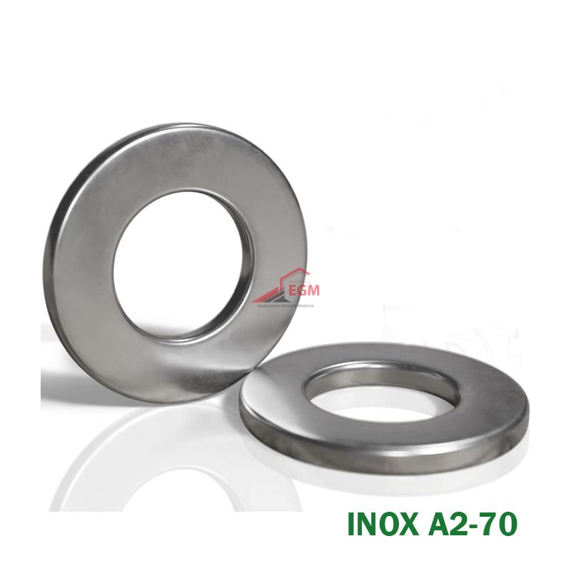 RONDELLE PLAT INOX A2-70 "304" DIN 125 ( PACK DE 100 PCS )