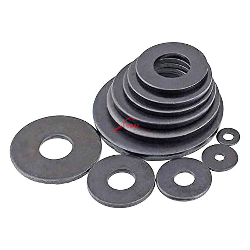 RONDELLE PLAT EN ACIER NOIR-PLAIN DIN 125 ( PACK DE 100 PCS )