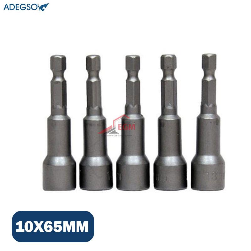 EMBOUT DOUILLE MAGNTIQUE 1/4" 10X65MM 5PCS AD-30058 ADEGSO