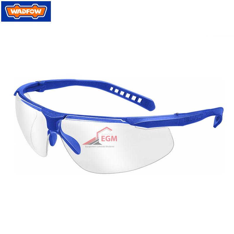 LUNETTE PROTECTION BLANC TRANSPARANT CADRE BLEU WSG1802 WADFOW