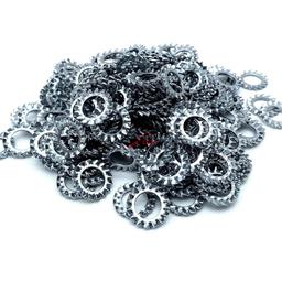 RONDELLE EVENTAIL A DENTURE EXTERIEUR EN ACIER ZINGUE DIN 6798A ( PACK DE 100 PCS ) - Image 1