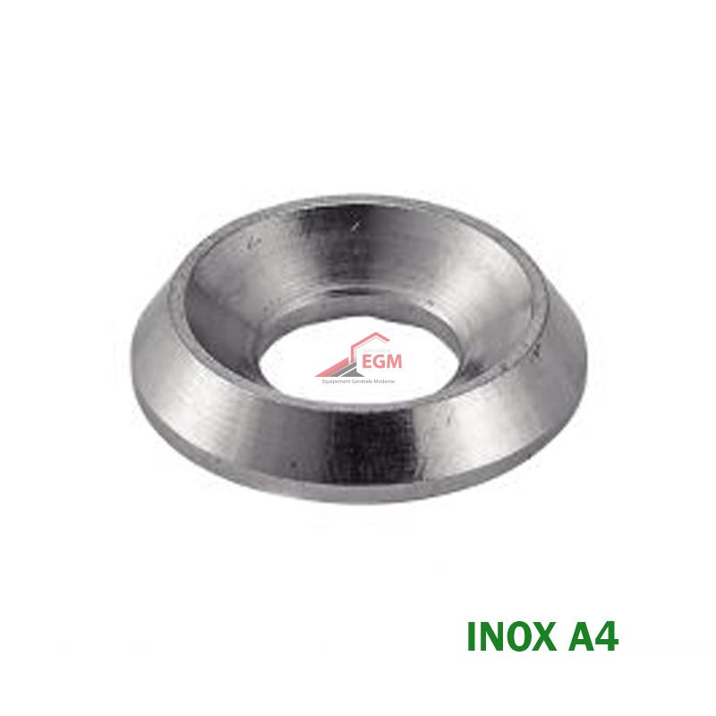 RONDELLE CUVETTE EN INOX A4 AISI 316 ( PACK DE 100 PCS )