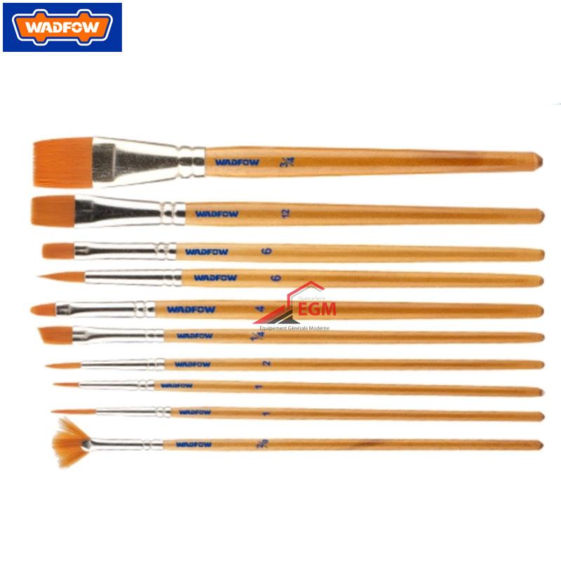 JEUX DE 10 PINCEAU FILET EN BOIS WADFOW