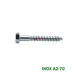 TIREFOND A TETE HEXAGONALE EN INOX A2-70 "304" ( PACK DE 100 PCS ) - Image 2