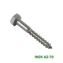 TIREFOND A TETE HEXAGONALE EN INOX A2-70 "304" ( PACK DE 100 PCS ) - Image 3