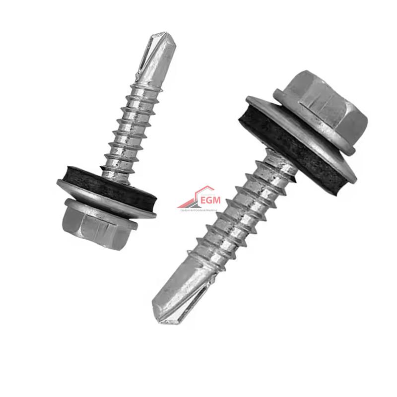 VIS AUTO-PERCEUSE + RONDELLE EN ACIER ZINGUE DIN 7504-K ( PACK DE 100 PCS )