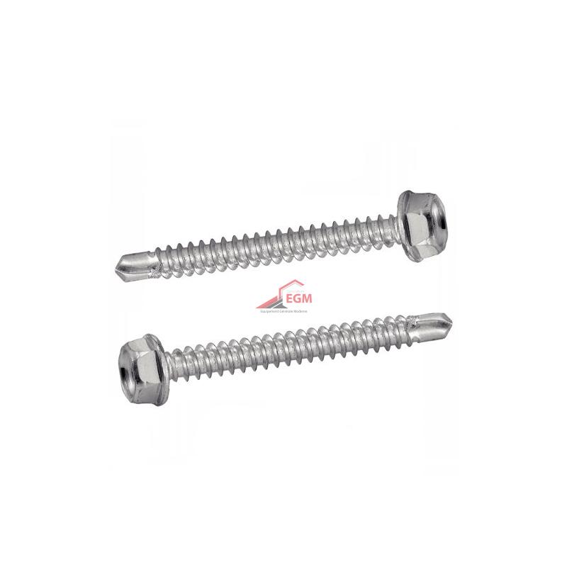 VIS AUTO-PERCEUSE TETE HEXAGONALE EN ACIER ZINGUE DIN 7504-K ( PACK DE 100 PCS )
