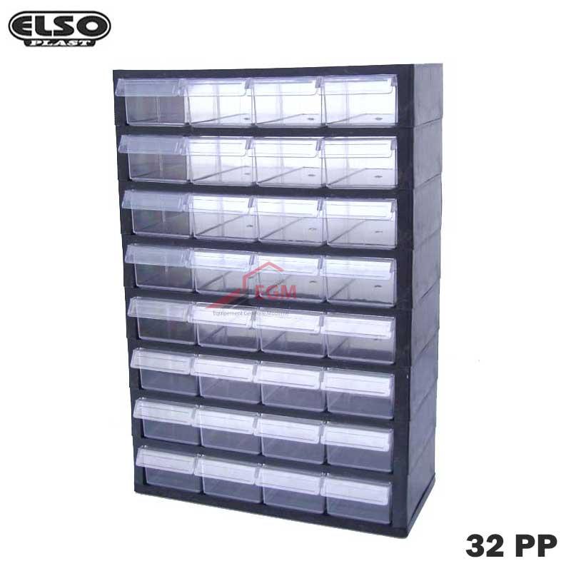 BLOC TIROIRE TR 32 PP PLAST ELSO