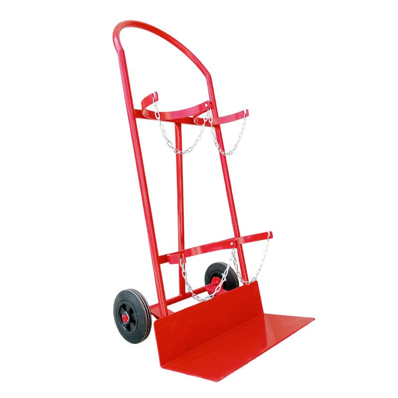 DIABLE DOUBLE POUR BOUTEILLE OXYGENE / ACETYLENE METALIQUE