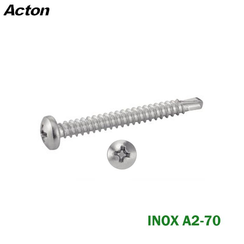 VIS PARKER AUTO-PERCEUSE TETE CYLINDRIQUE EN INOX DIN 7504-M ACTON ( PACK DE 100 PCS )
