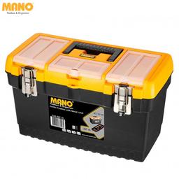 BOITE A OUTIL PLASTIQUE JUMBO 16" NOIR & JAUNE MANO - Image 1