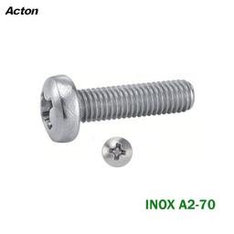 VIS A METAUX TETE CYLINDRIQUE EN INOX A2-70 DIN 7985 "304" ( PACK DE 100 PCS ) - Image 1