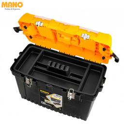 BOITE A OUTIL PLASTIQUE JUMBO 22" NOIR & JAUNE MANO - Image 2