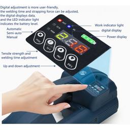 APPAREIL DE CERCLAGE ELECTRIQUE SANS FIL A CHAUD 18V LCD 1 CHARGEUR & 1 BATTERIE 5.0AH - Image 4