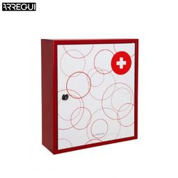 BOITE PHARMACIE METAL RING BLANC & ROUGE 315X360X100 ARREGUI - Image 1
