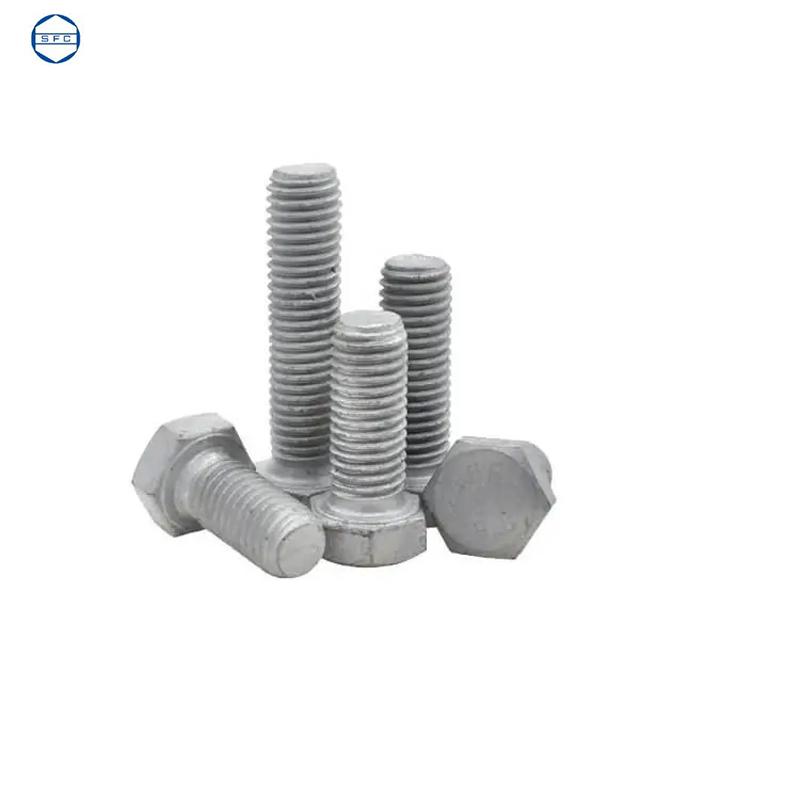 VIS A TETE HEXAGONALE 8.8 GALVANISE A CHAUD " HDG " DIN 933 ( PACK DE 100 PCS )