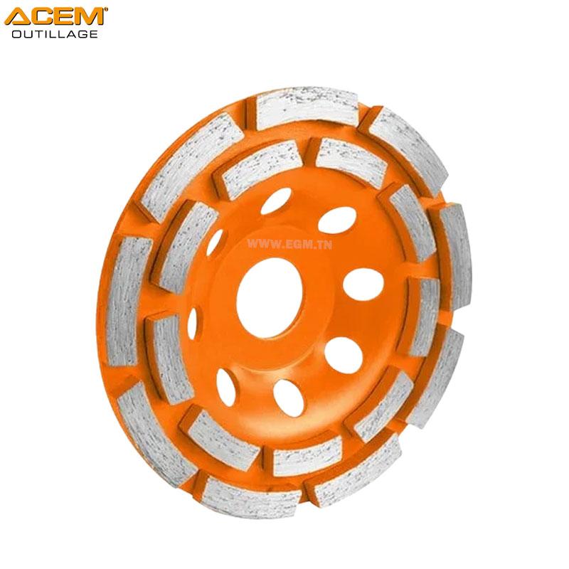 FRAISE DIAMANTE125X5.5X22.23 DE PONCAGE BETON A DOUBLE RANGEE DP125-55SW ACEM