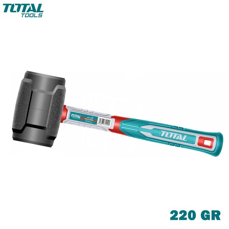 MAILLET CAOUTCHOUC 220GR MANCHE BIMATIERE TOTAL