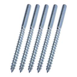 PATTE A VIS DE FIXATION DOUBLE FILETAGE EN ACIER ZINGEE - Image 1