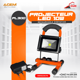 PROJECTEUR RECHARGEABLE PORTATIVE LED 10W ACEM - Image 2