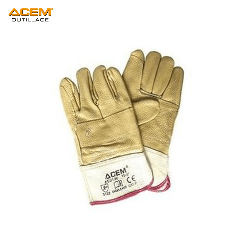 PAIRE DE GANT CUIRE SOUPLE AC5130 10.5" ACEM