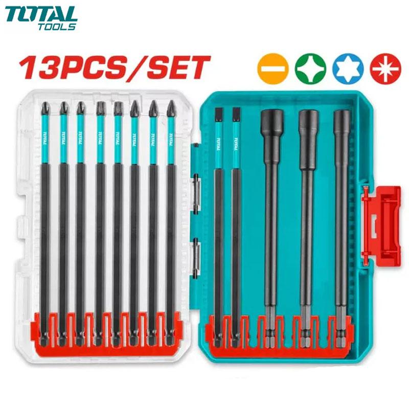 COFFRET EMBOUT TOURNEVIS ET DOUILLE EXTRA LONG MAGNETIQUE IMPACT 13PCS TOTAL