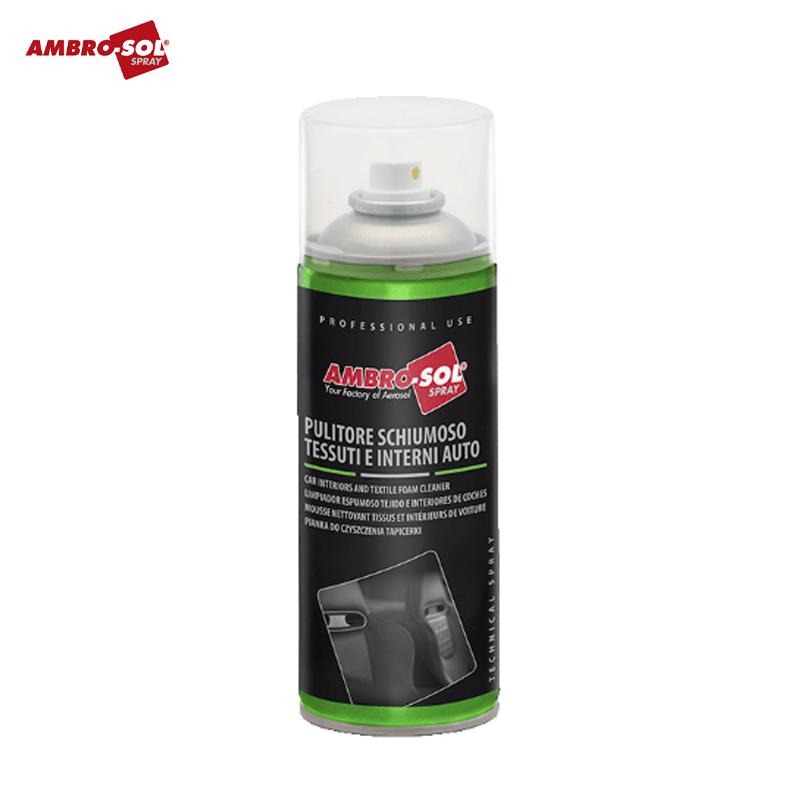 BOUTEILLE MOUSSE NETTOYANT TISSUS ET INTÉRIEURS DE VOITURE 400 ML AMBRO-SOL