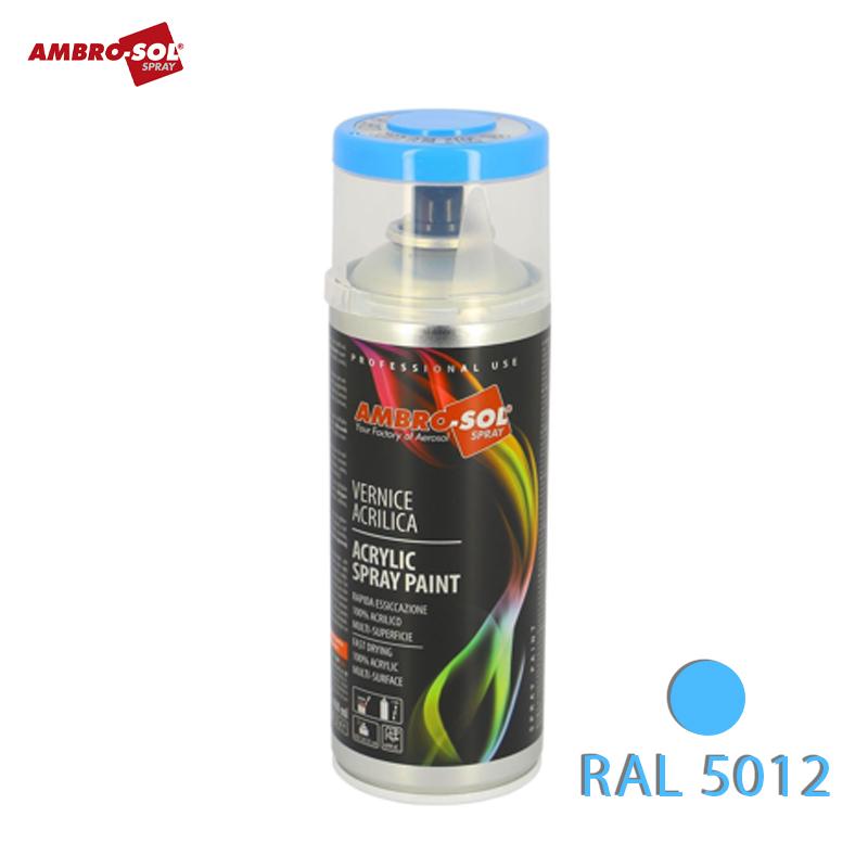 BOUTEILLE PEINTURE ACRYLIQUE BLEU CLAIR 400 ML RAL 5012 AMBRO-SOL