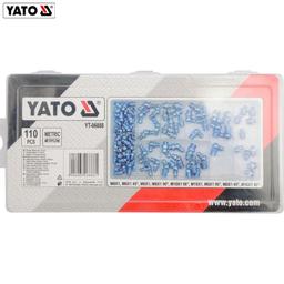 BOITE TETE DE GRAISSEUR DROITE/COUDE M6/8/10 110 PCS YATO - Image 2