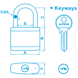 CADENAS BLOCUS+30 MM MÉTALLIQUE COUVET PLAST ORANGE CO030 ACEM - Image 2