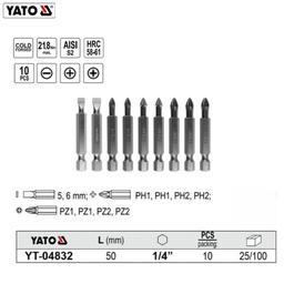 EMBOUT TOURNEVIS 1/4" PH1-PH2-PZ1-PZ2-FR5.0-FR6.0 YATO - Image 2