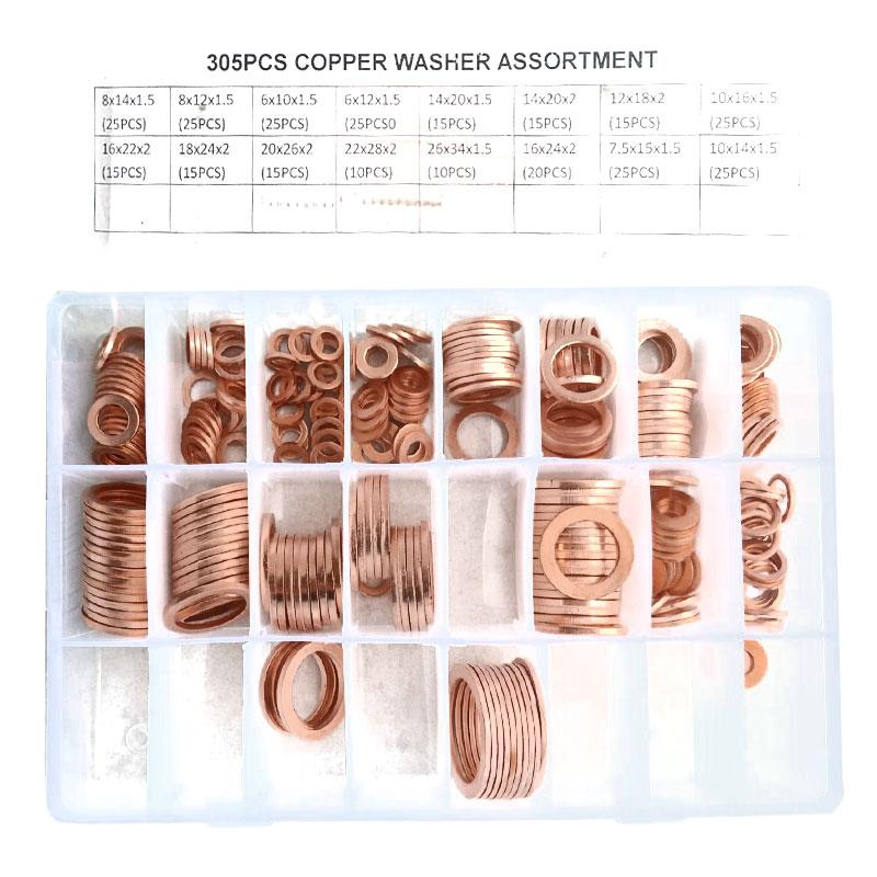 BOITE RONDELLE CUIVRE D6.0 MM-26.0MM 305 PCS